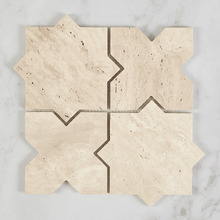 Apollo Beige Star & Cross Travertine Mosaic Tile